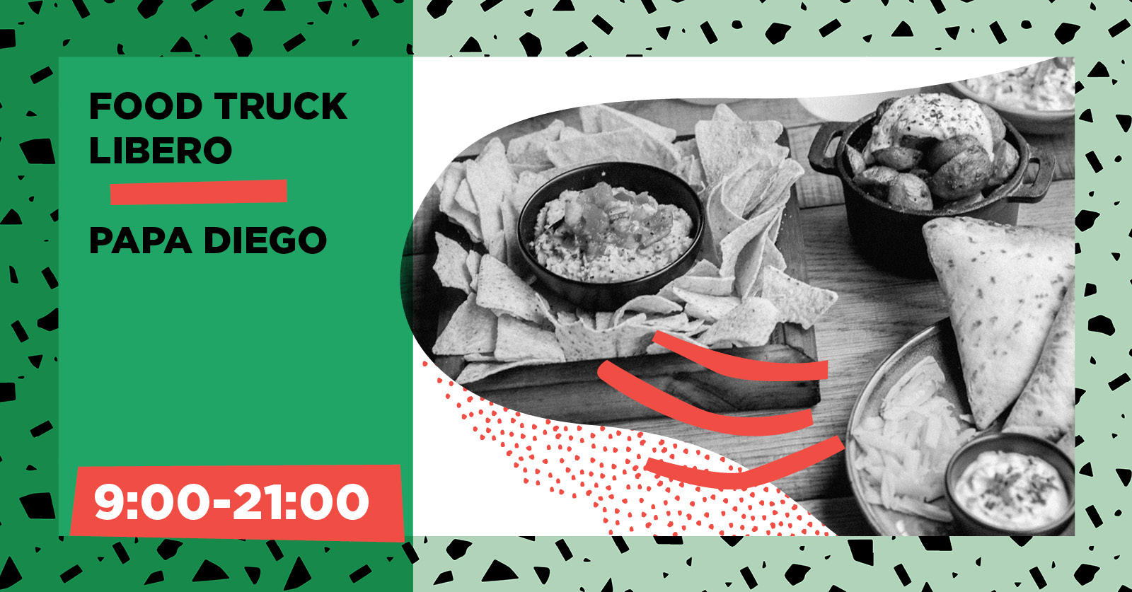 Foodtruck Papa Diego w Lato na Placu do Radości