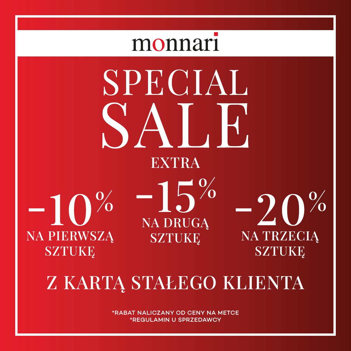 SPECIAL SALE w Monnari