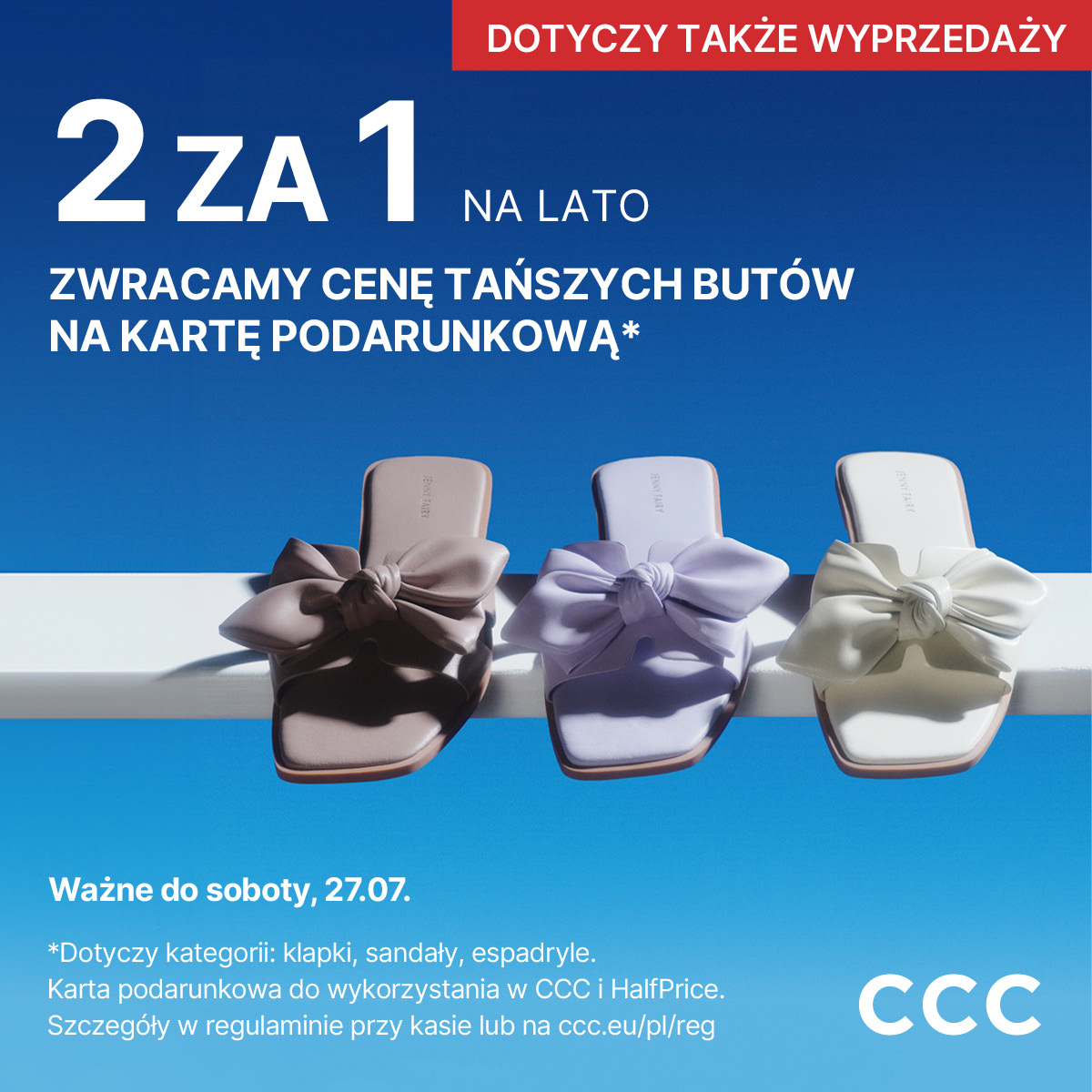 2 za 1 na obuwie letnie w CCC!