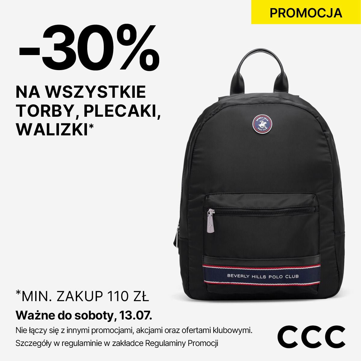 30% na wszystkie torby, walizki i plecaki w CCC!