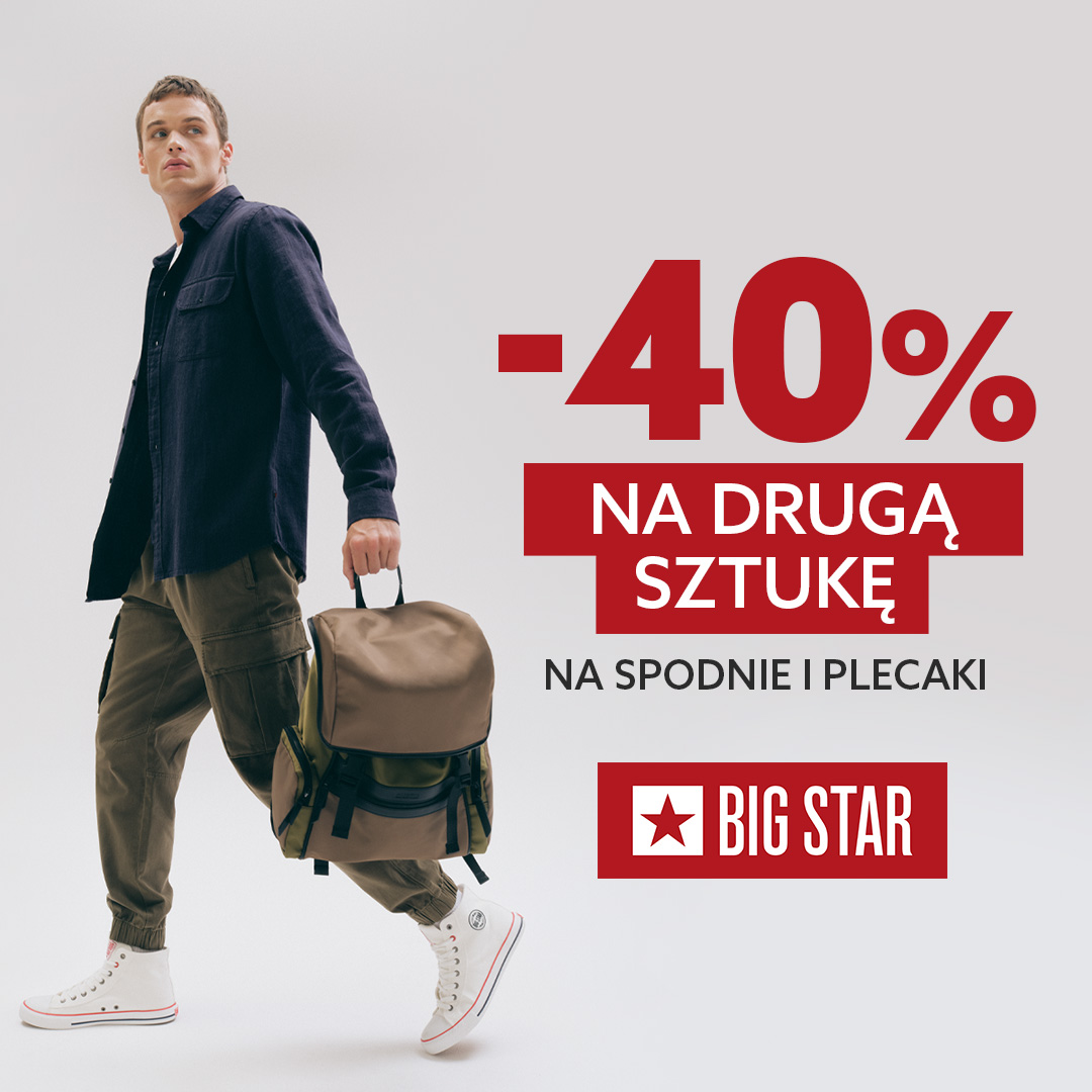 -40% NA DRUGĄ SZTUKĘ NA SPODNIE I PLECAKI!