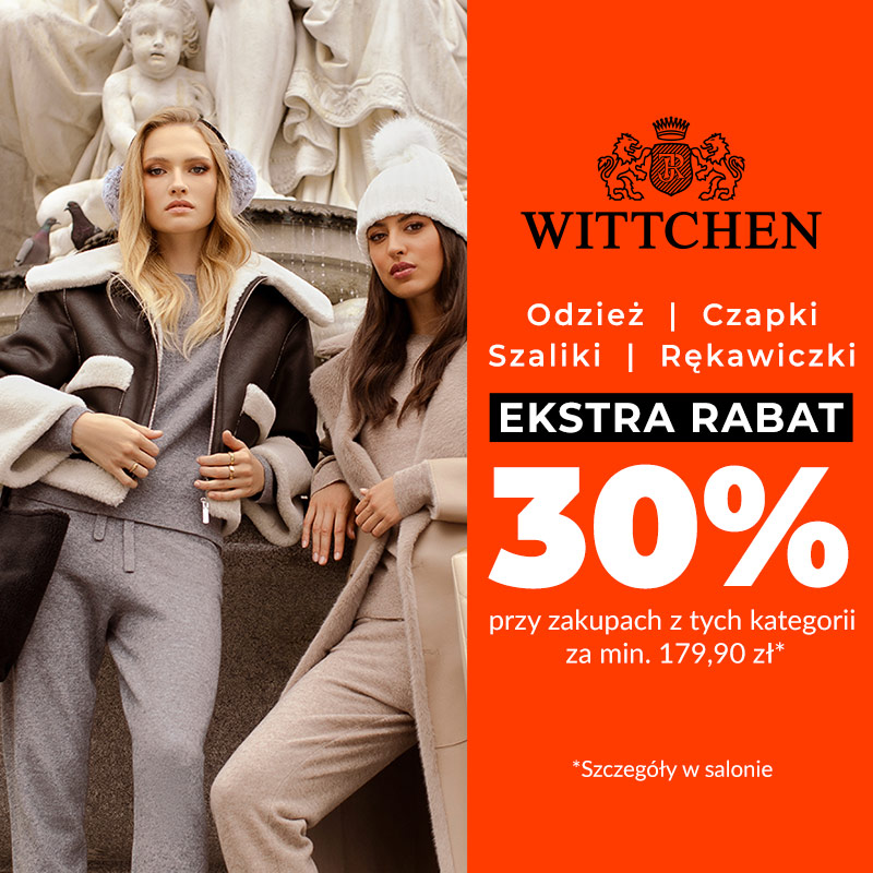 Dodatkowe rabaty na odzież, czapki, szaliki i rękawiczki w WITTCHEN
