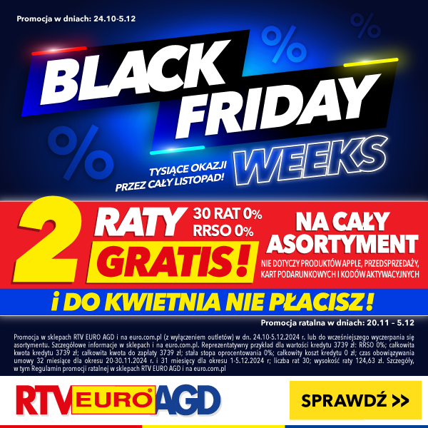 Black Friday Weeks w RTV EURO AGD!