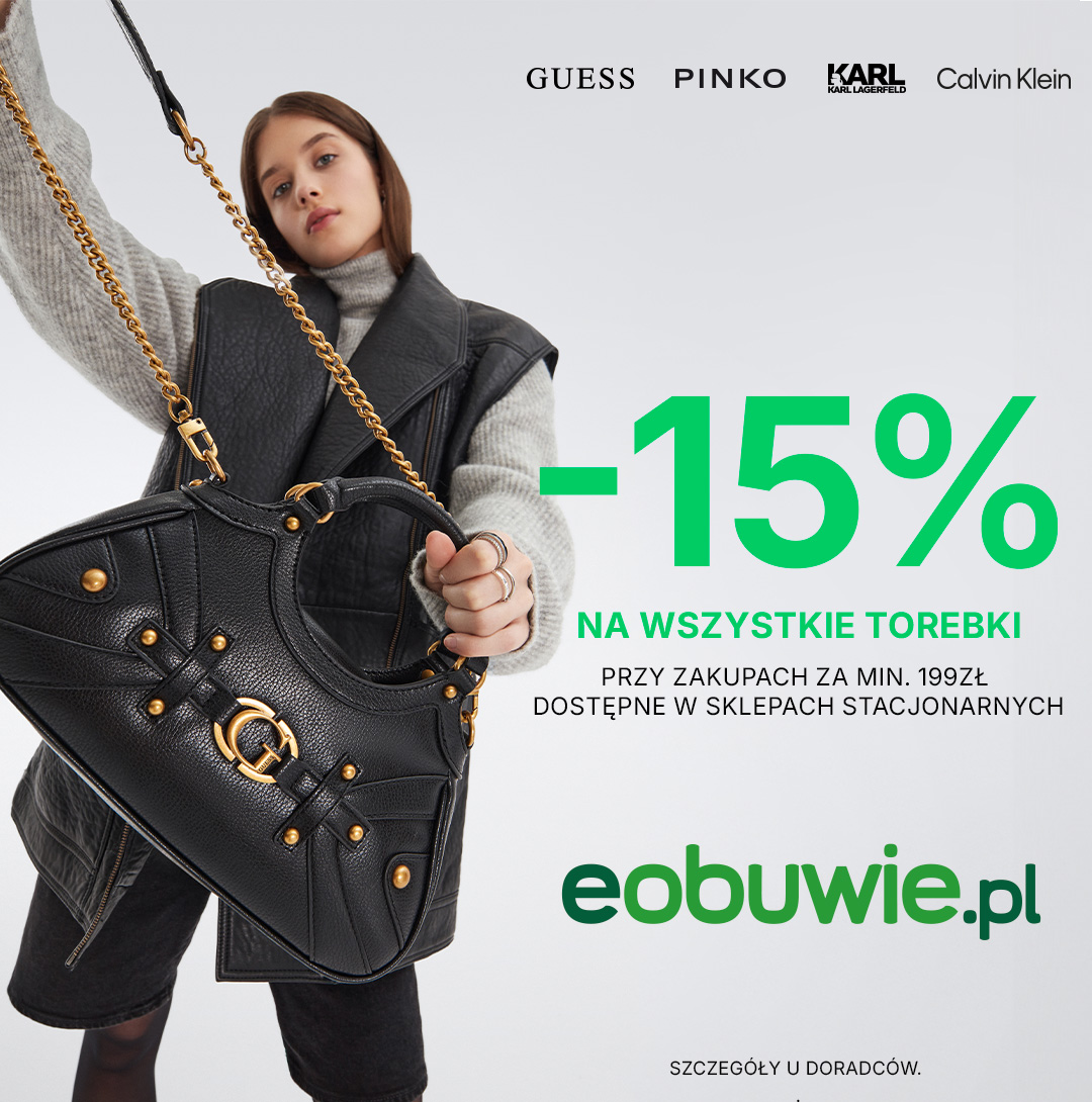 Rabat EXTRA -15% na torebki przy zakupach za min. 199 zł w eobuwie.pl