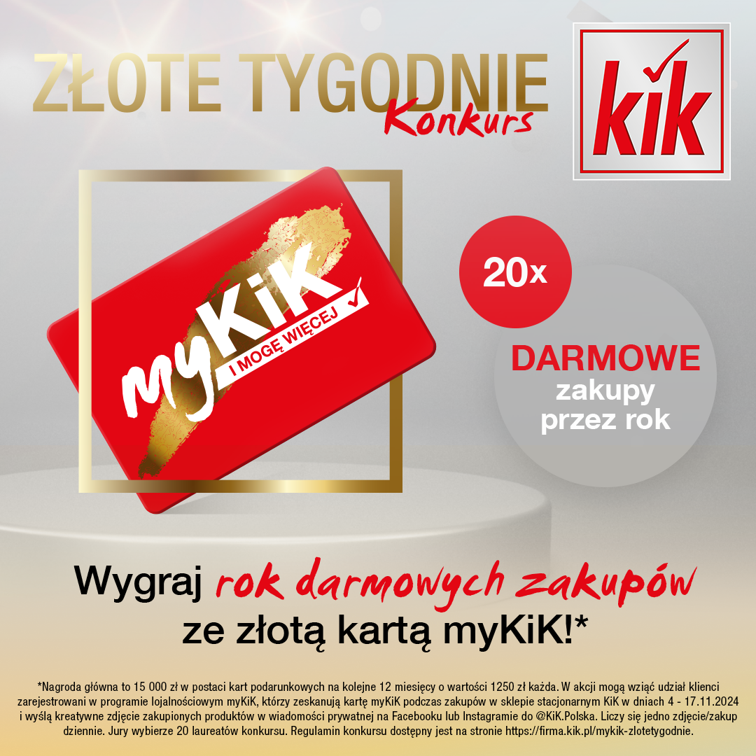 ? Wygraj ROCZNE DARMOWE ZAKUPY w KiK!?
