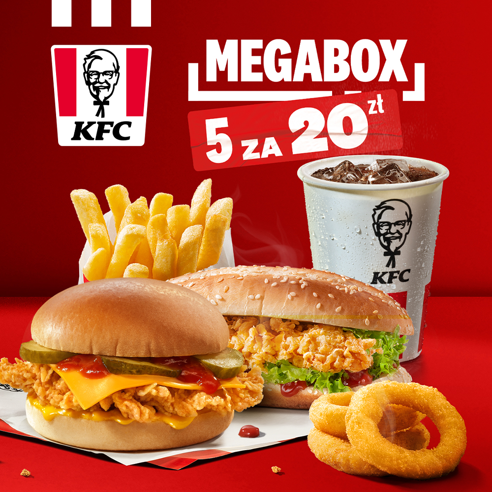 Super oferta, tylko teraz w KFC! MegaBox – 5 za 20