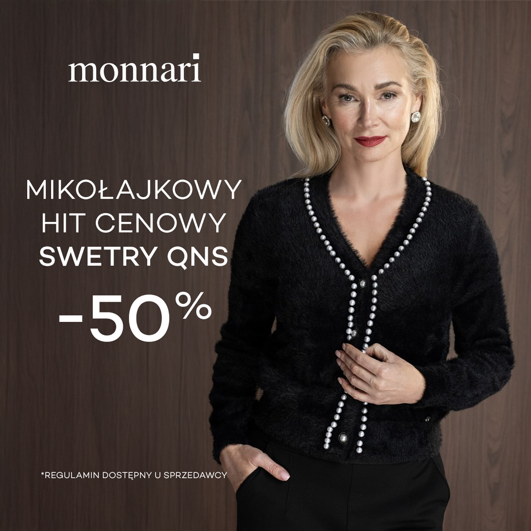 Swetry -50% w Monnari