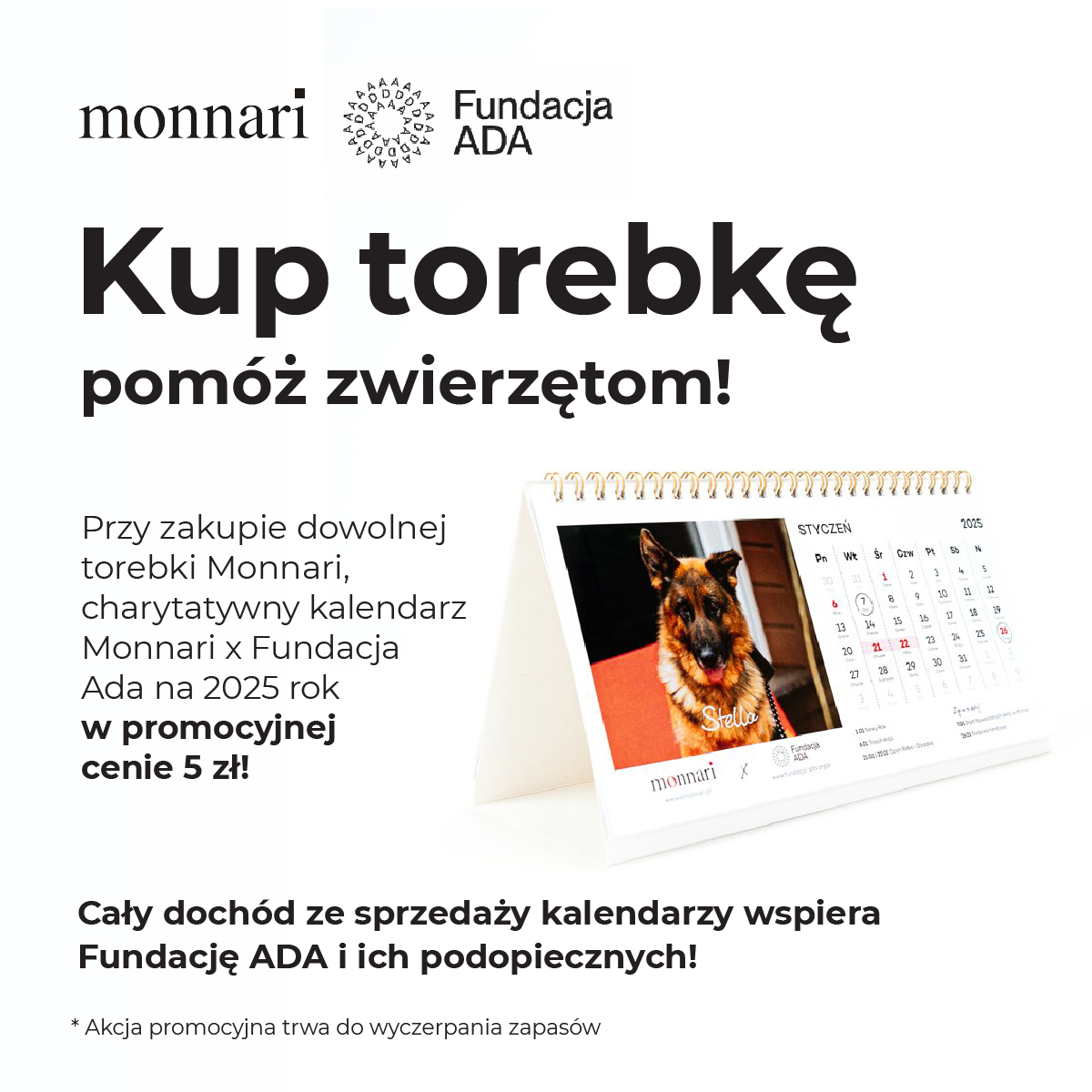 Kup torebkę Monnari i pomóż zwierzętom!