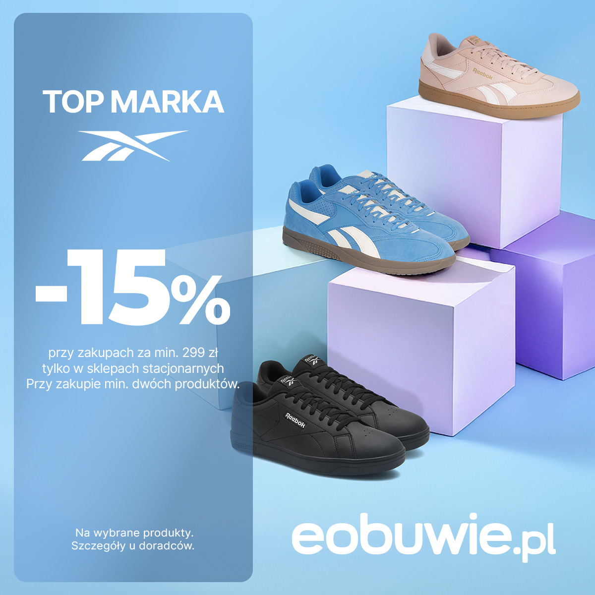 Stylowa klasyka Reebok -15%! Tylko w sklepach stacjonarnych eobuwie.pl!