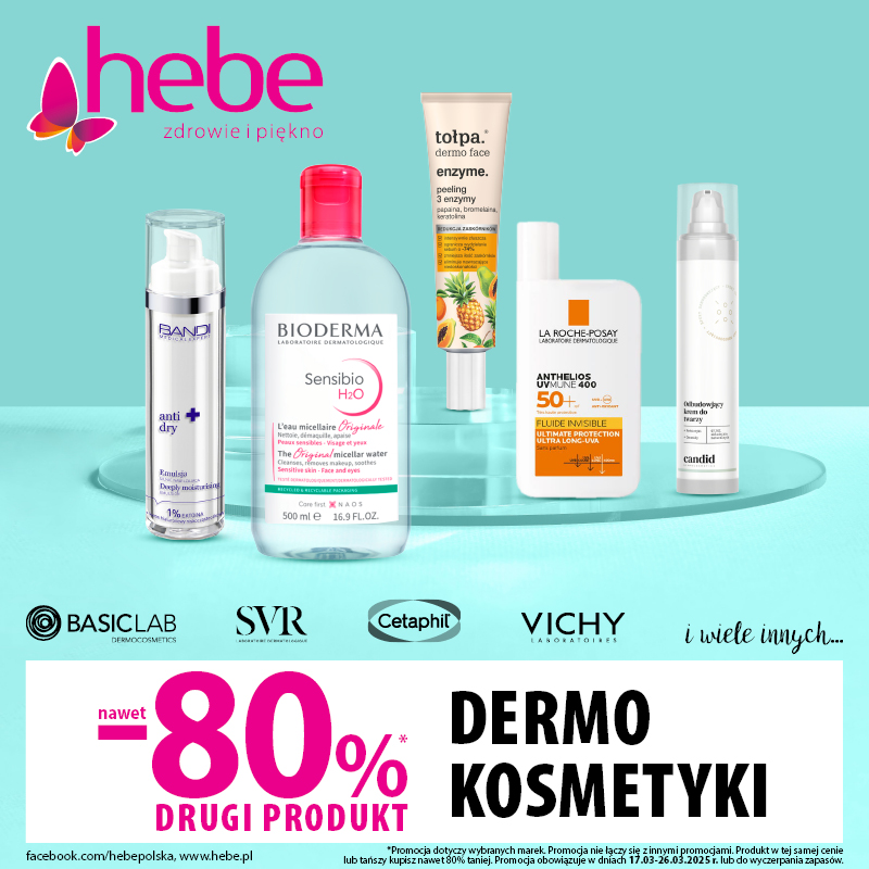 DERMOKOSMETYKI nawet -80% na drugi produkt