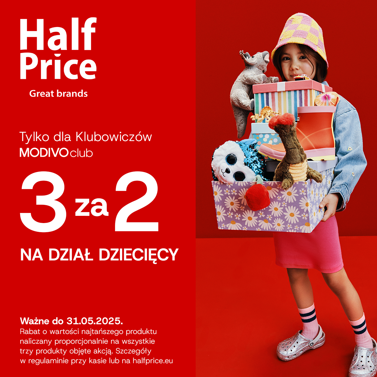 Akcja 3 za 2 na produkty z działu dziecięcego.