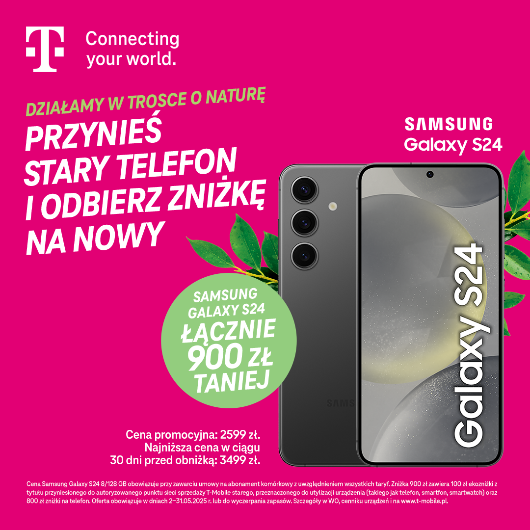 Działamy w trosce o naturę. Przynieś stary telefon i odbierz zniżkę na nowy.