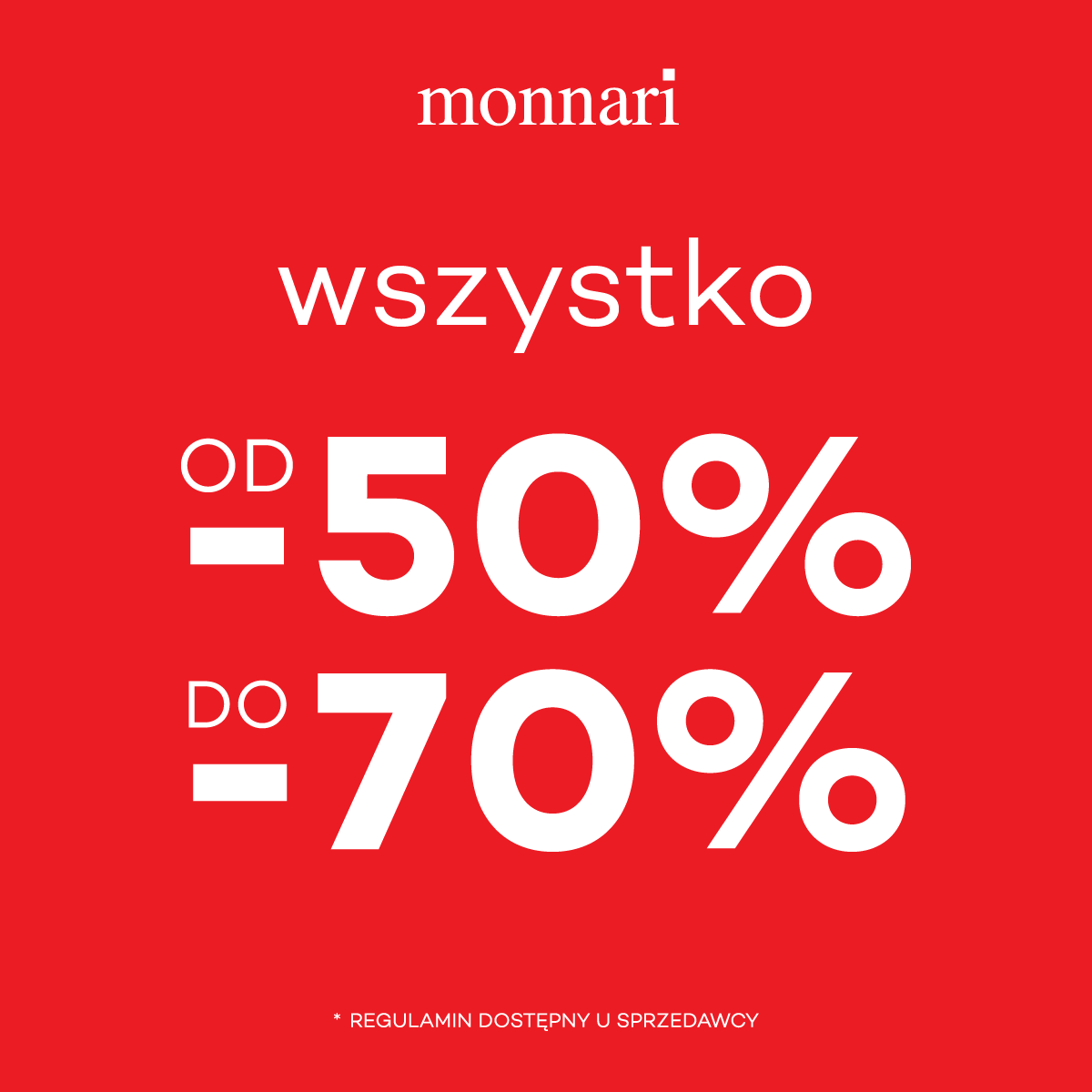 RUSZYŁA WYPRZEDAŻ W MONNARI!