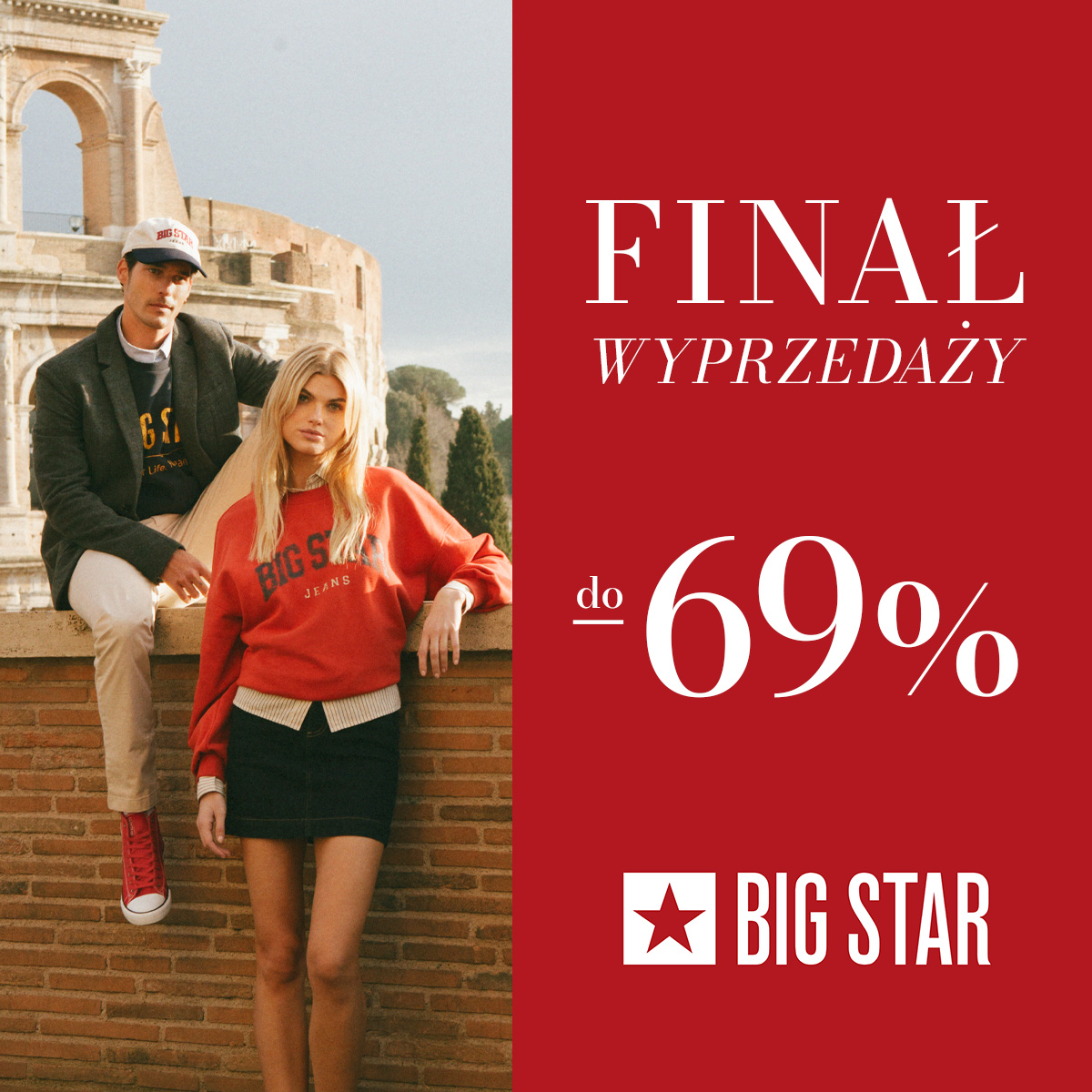 FINAL SALE SALE DO -69% W BIG STAR!