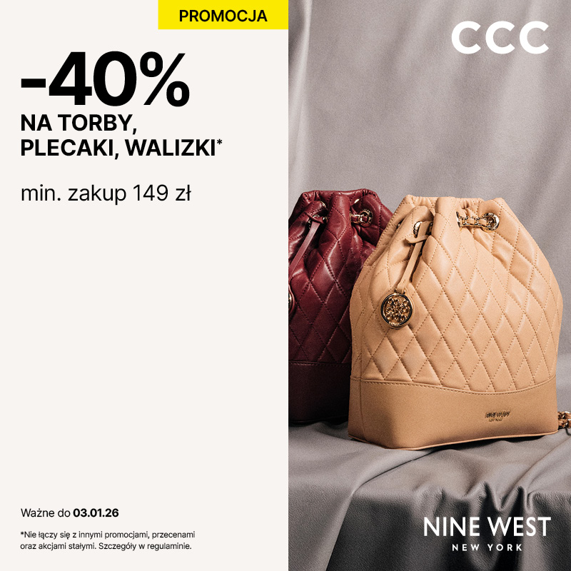 – 40% na TORBY, PLECAK, WALIZKI