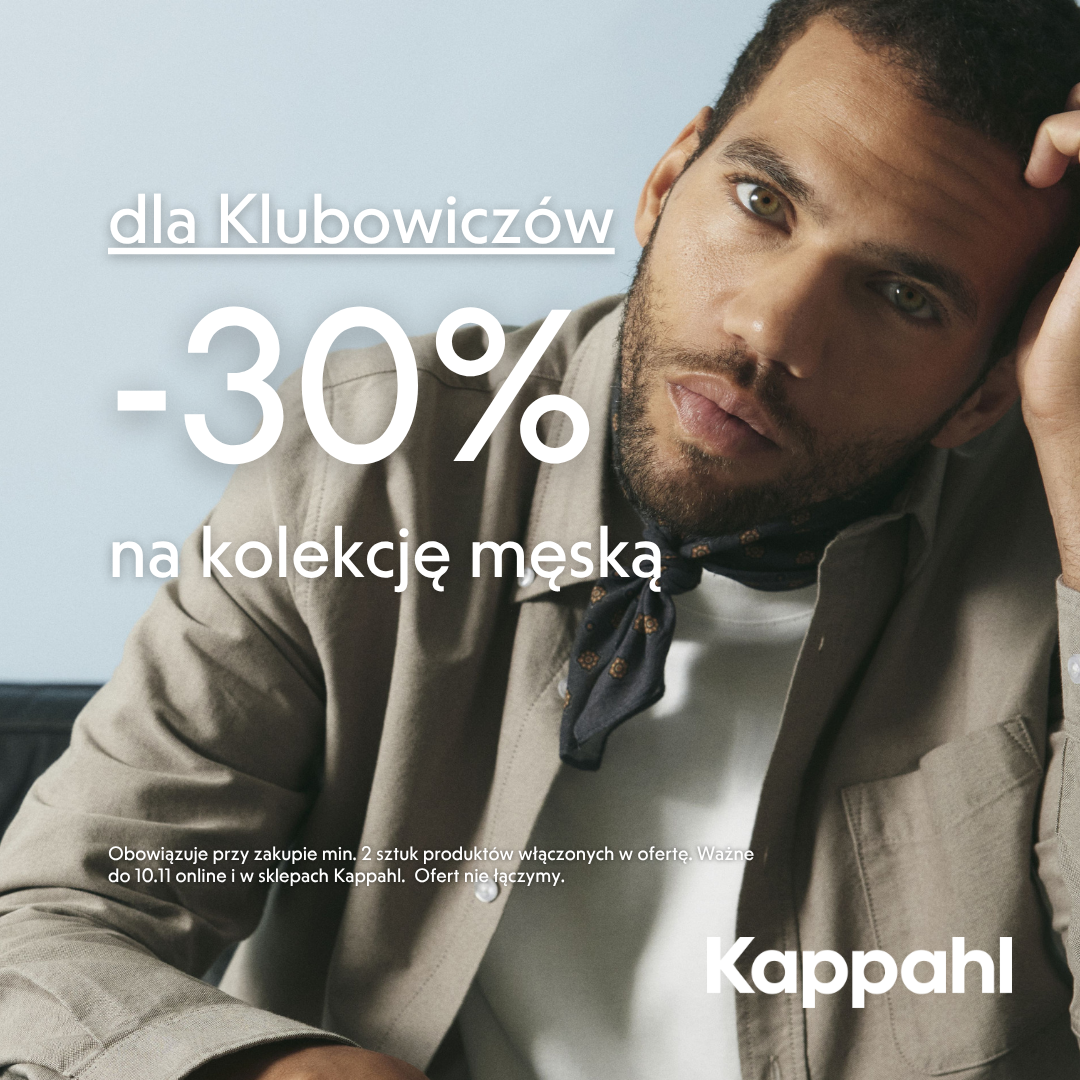 Dla Klubowiczów -30% na całą kolekcję męską